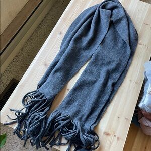 Boho Urban Gray Fringe Scarf